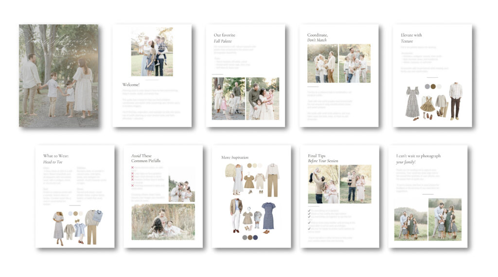 Fall family wardrobe style guide for photographers
